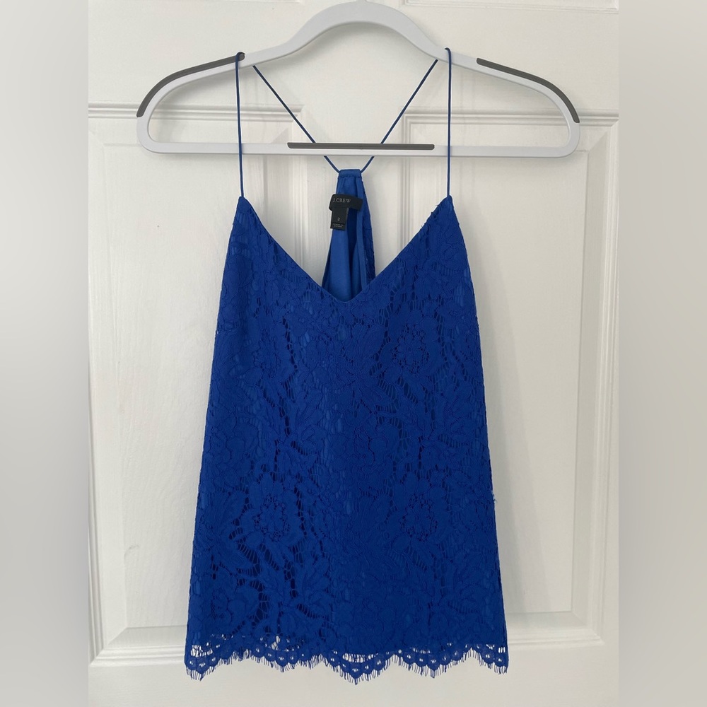JCREW Royal Blue Lace tank - SZ 2